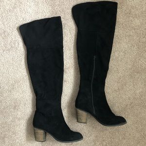 Black over the knee boots